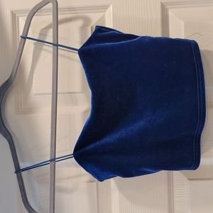 Velvet blue 💙  crop tank top